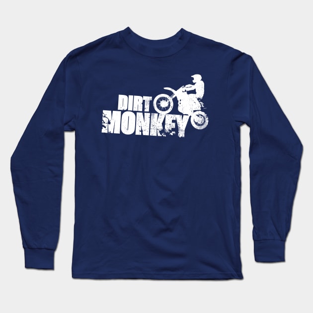 Dirt Monkey Dirt Bike Long Sleeve T-Shirt by TCP